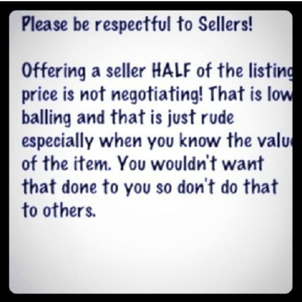 No low balling please!